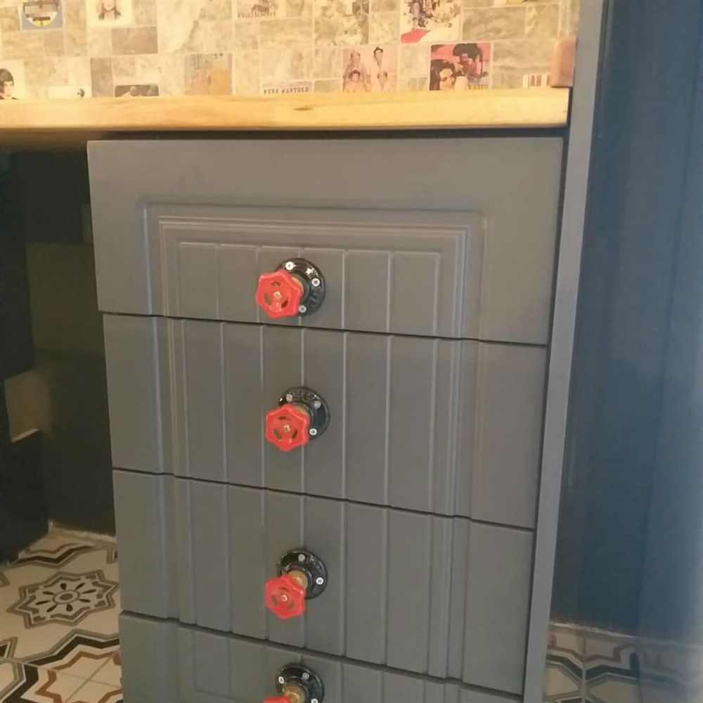 Tena Dekor Vanalı Dolap Kulbu - Kulp -Askı - Kapı Tokmağı