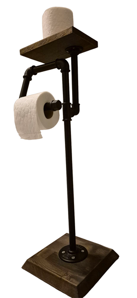 Banyo DekorasyonuTena Dekor Endüstriyel Tasarım Ayaklı Tuvalet Kağıtlık TD170425