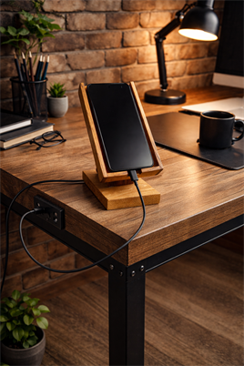 Ev Bahçe DekosayonuTena Dekor ahşap telefon tutucu