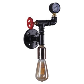 Tena Dekor Aplik Endüstriyel Tasarım Demir Boru Duvar Lambası