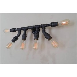 Tena Dekor Demir Boru Aplik Duvar Aydınlatma Lamba Avize