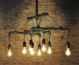 Tena Dekor Demir Su Borusu Avize Sarkıt