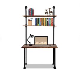 Tena Dekor Retro Rustik Vintage Tarz Tasarım Çalışma MasasıSehpa-MasaTena Dekor Rustik Tasarım Çalışma Masası Demir Boru Ahşap Vintage Retro Tarz