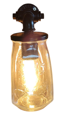 Tena Dekor Vintage Tek Kavanozlu Aplik Duvar AydınlatmaAplikTena Dekor Kavanozlu Aplik Duvar Aydınlatma