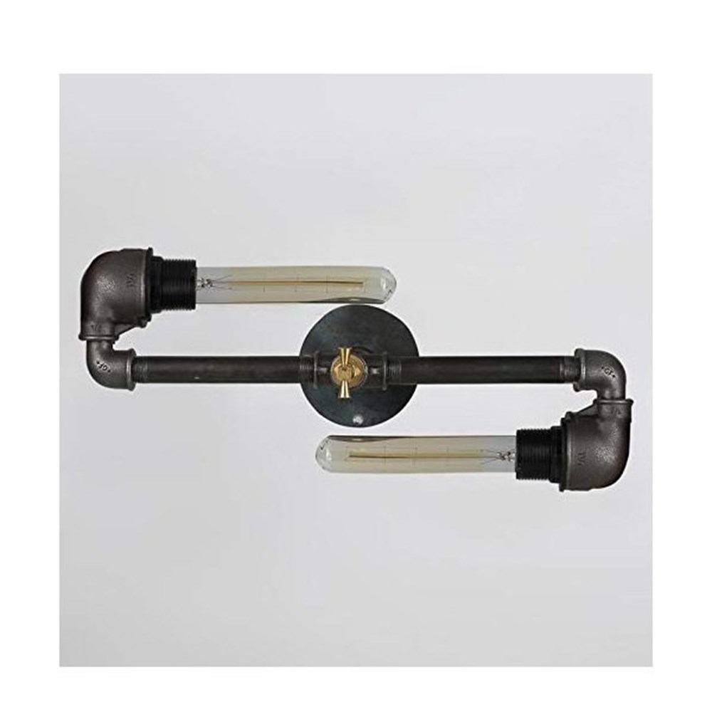 Tena Dekor Aplik Endüstriyel Tasarım Demir Boru Duvar Lambası Labirent