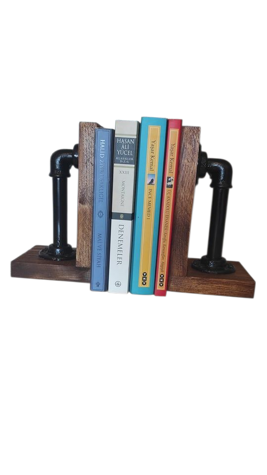 Tena Dekor Demir+Ahşap Tasarım Kitap Tutucu 1+1 HediyeliEv Bahçe DekosayonuTena Dekor TD1319 2li Kitap Tutucu Kitaplık Kütüphane Aksesuarı