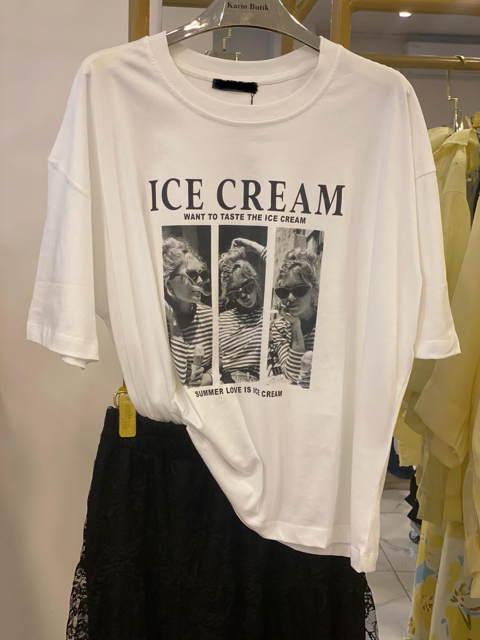 İce Cream Beyaz Tshirt