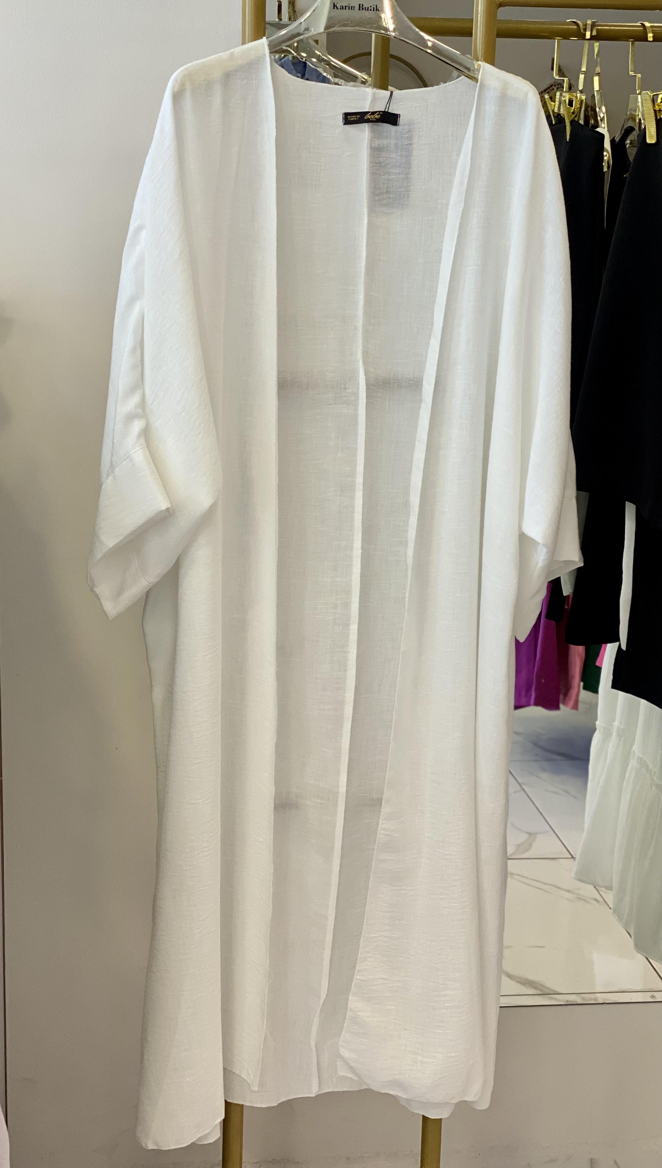 Beyaz Keten Kimono