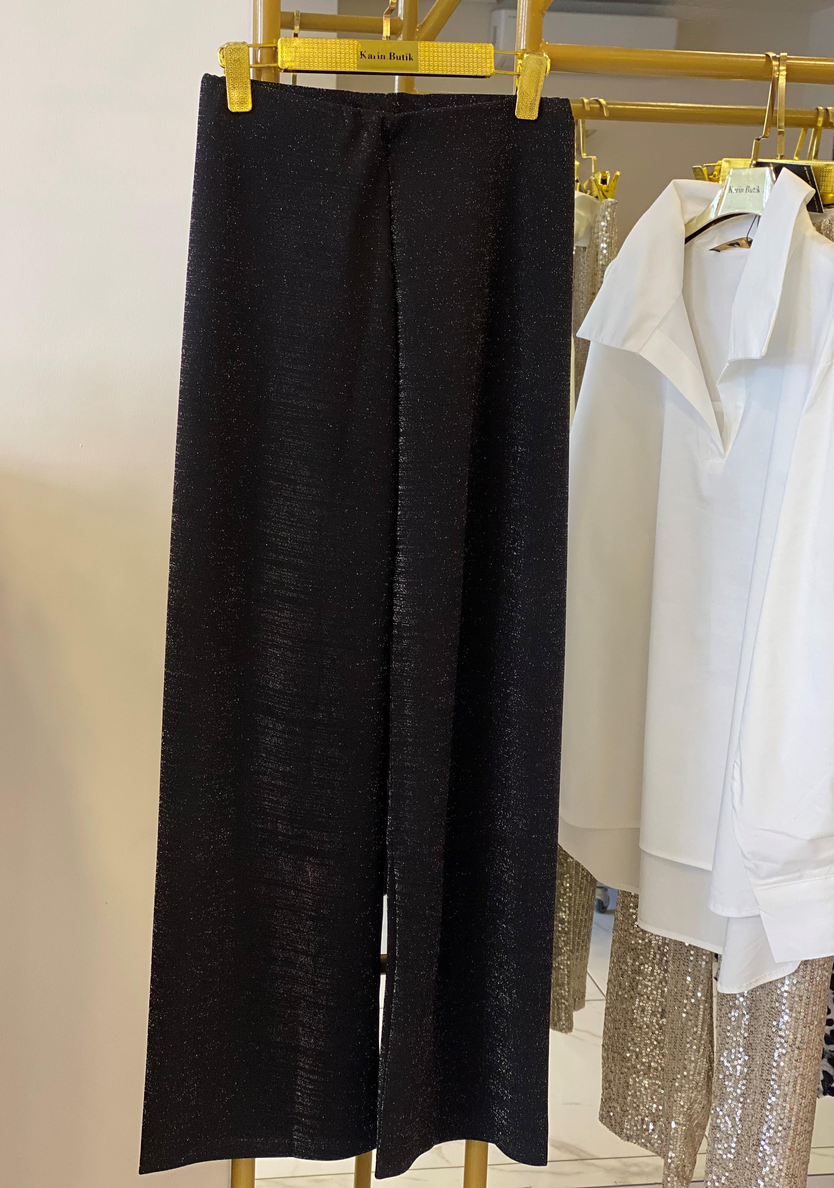 Likralı Parlak Pantolon 
