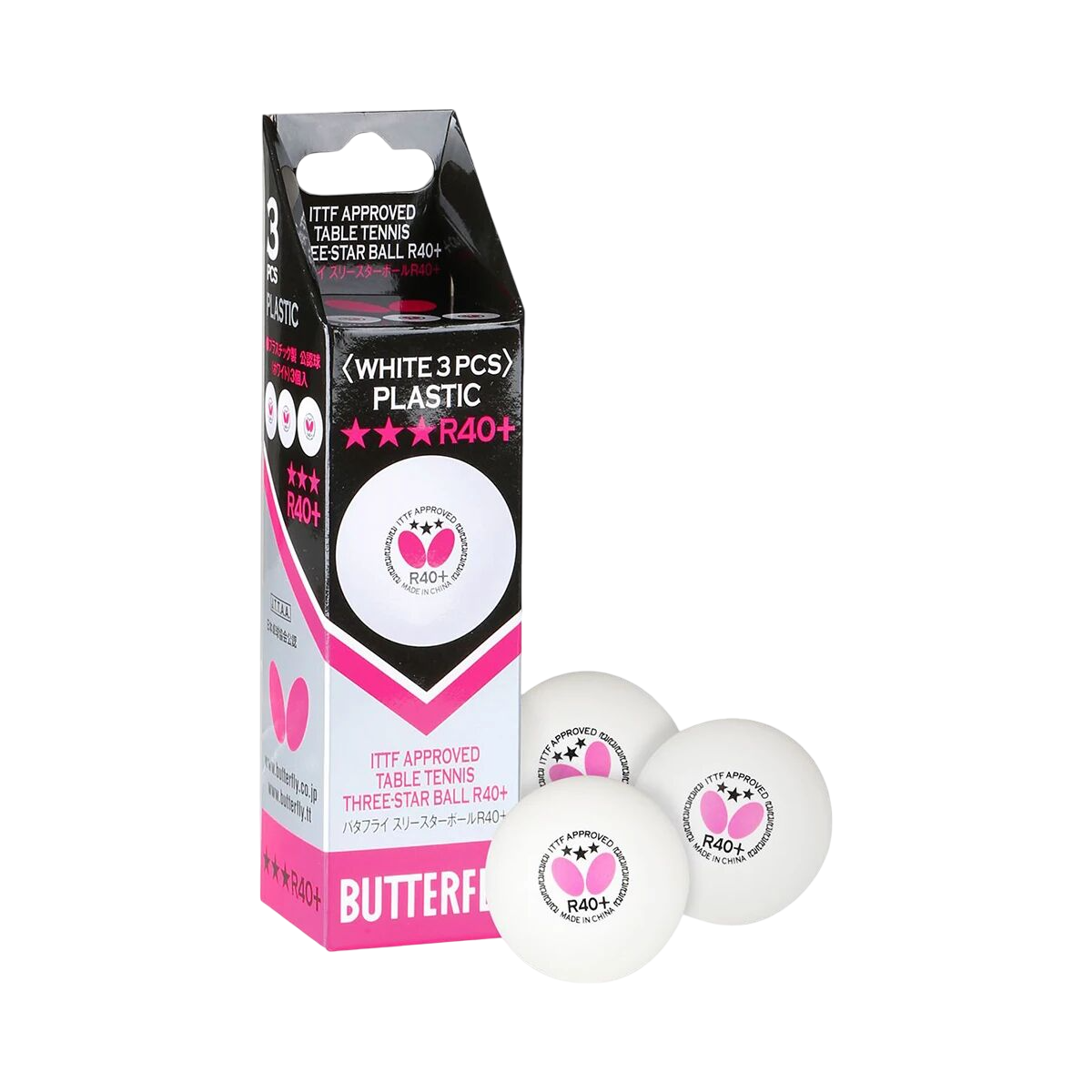 Butterfly 85144S R40+ 3 Yıldız ITTF Onaylı 3 lü Masa Tenisi Maç Topu