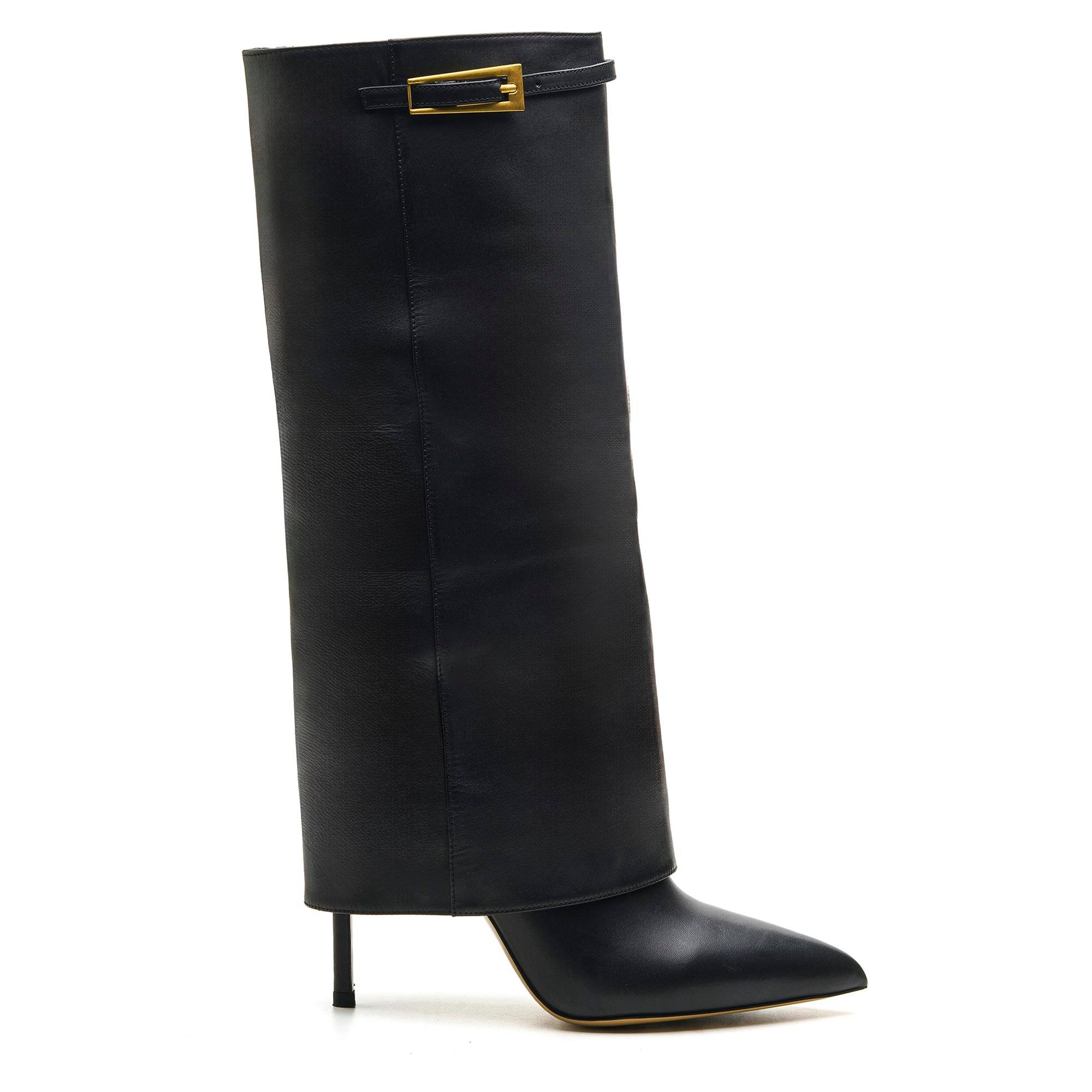 ANZAR SİYAH HAKİKİ DERİ Kadın TOPUKLU ÇİZMEANZAR SİYAH HAKİKİ DERİ Kadın TOPUKLU ÇİZME