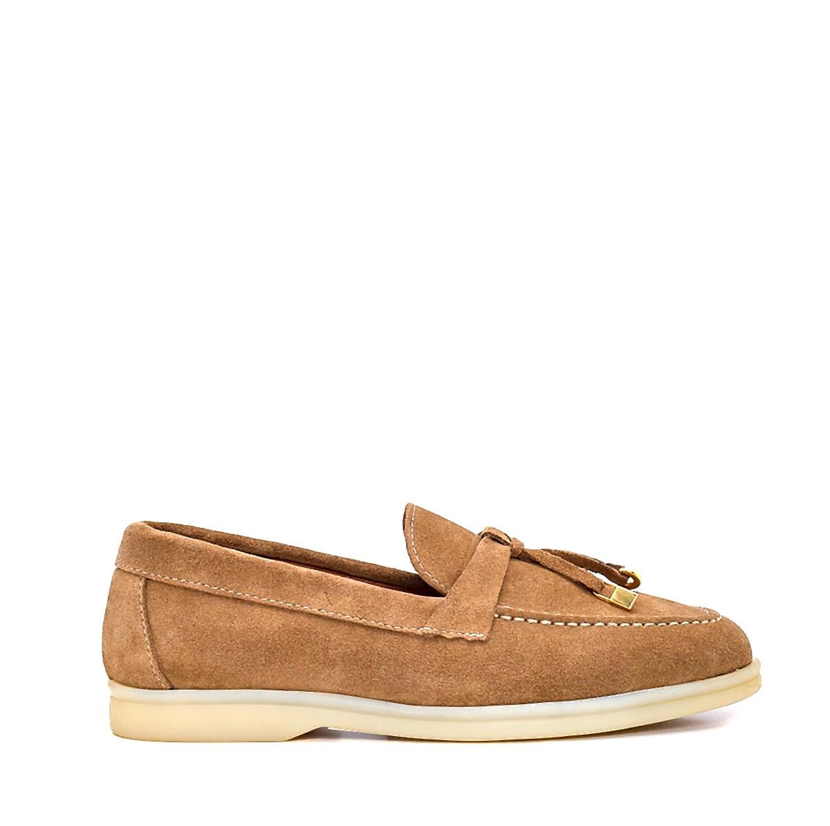 Daphne2 Bej Süet  Kadın Loafer