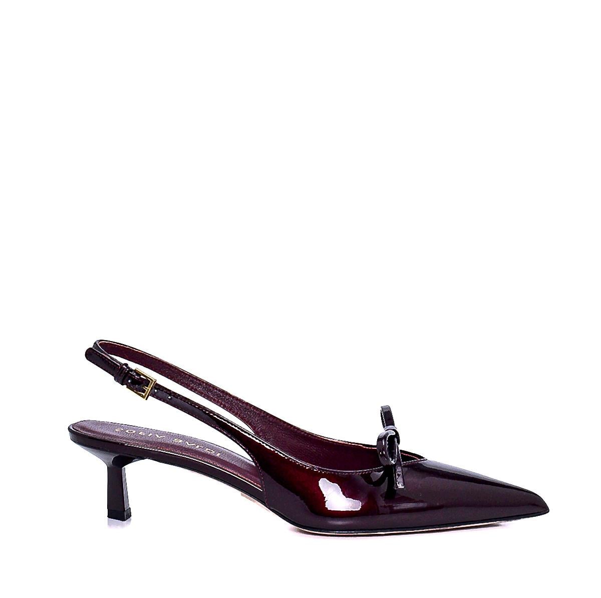 Fecal Bordo Deri  Kadın Stiletto & Abiye