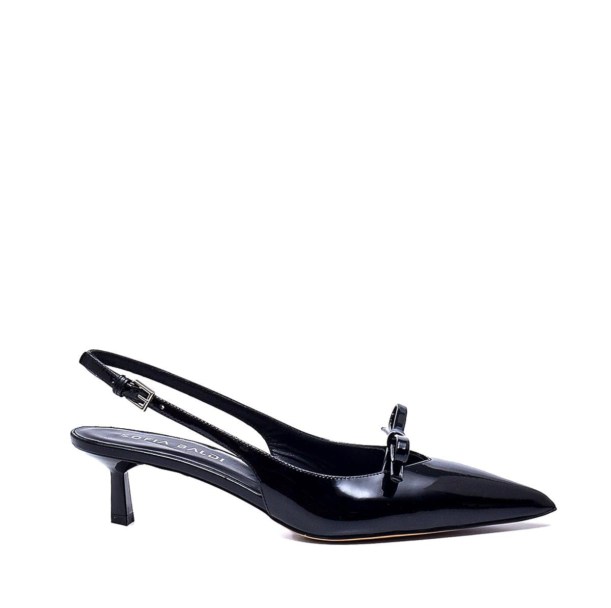 Fecal Siyah Rugan  Kadın Stiletto & Abiye