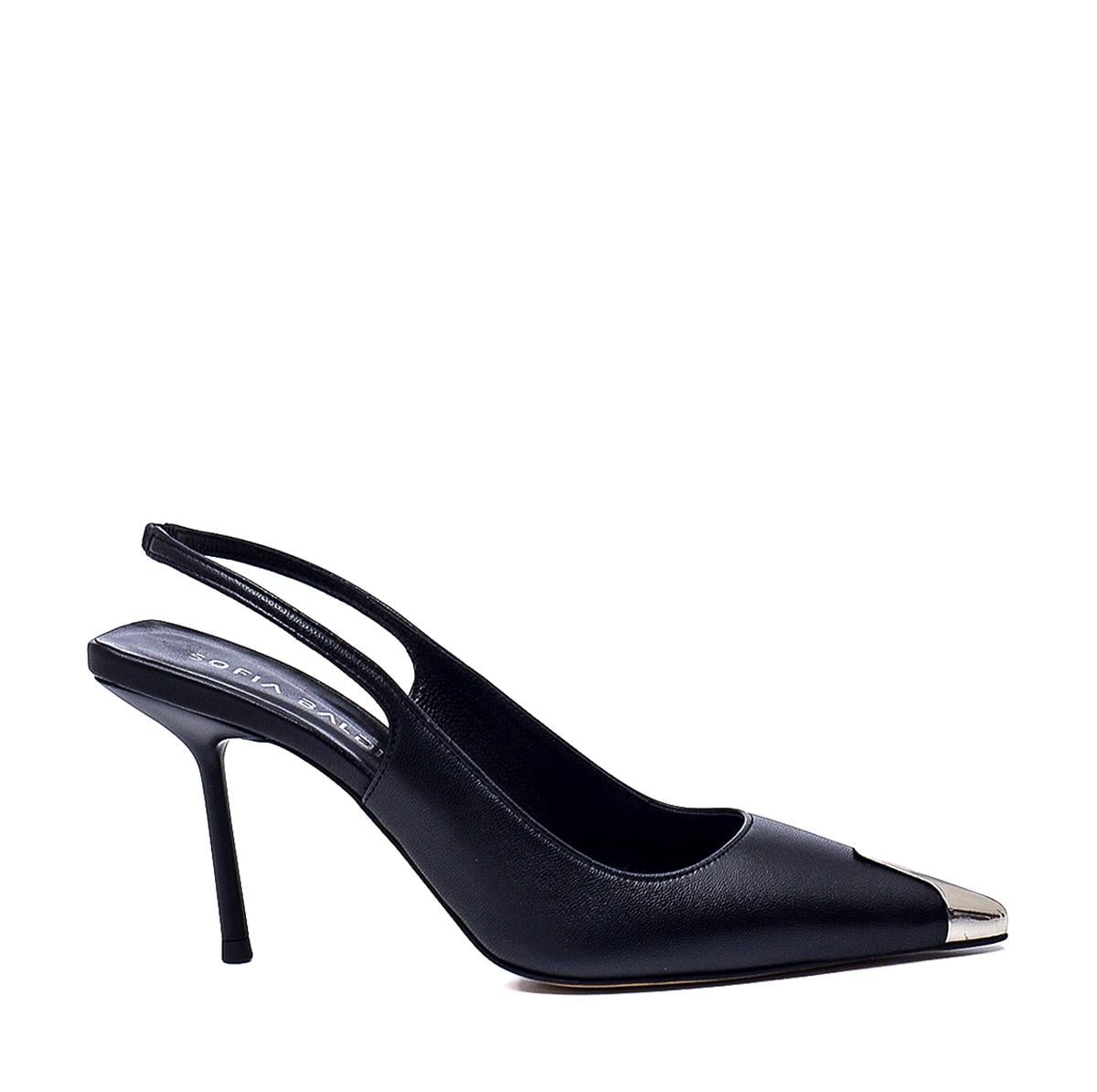 Honna Siyah Deri  Kadın Stiletto & Abiye