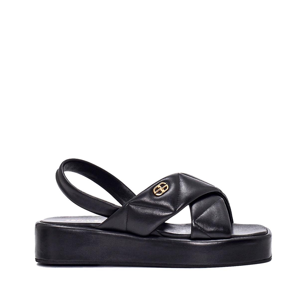 Karam Siyah   Kadın Düz Sandalet