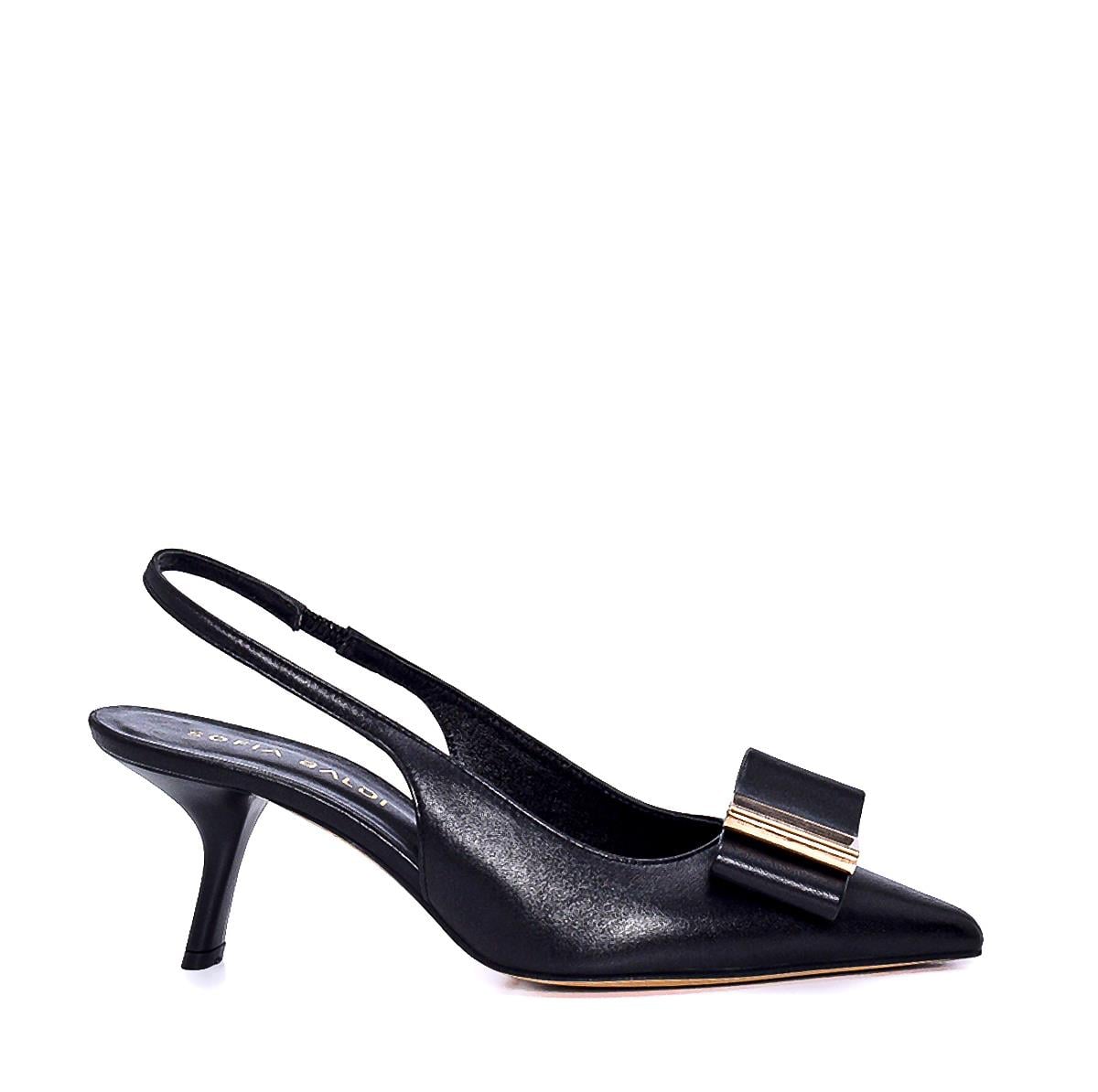 Searl Siyah Deri  Kadın Stiletto & Abiye