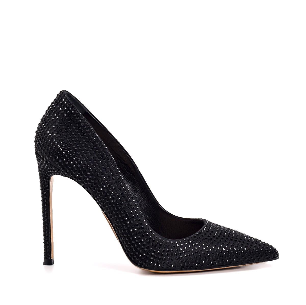 Volla Siyah Süet  Kadın Stiletto & Abiye
