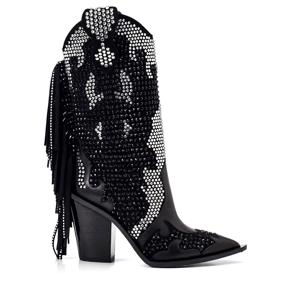 Bulture Siyah Süet  Kadın Topuklu Bot