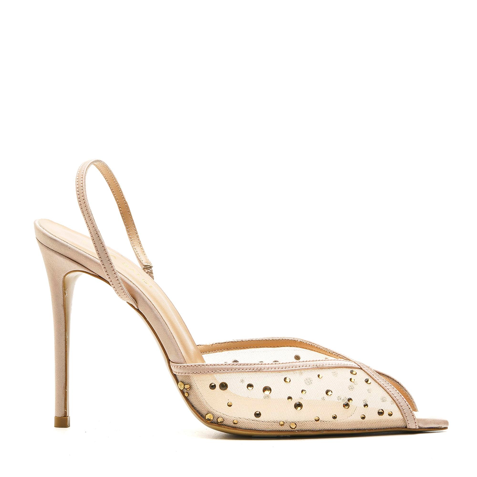 CROS BEJ TEKSTİL Kadın TOPUKLU SANDALETCROS BEJ TEKSTİL Kadın TOPUKLU SANDALET