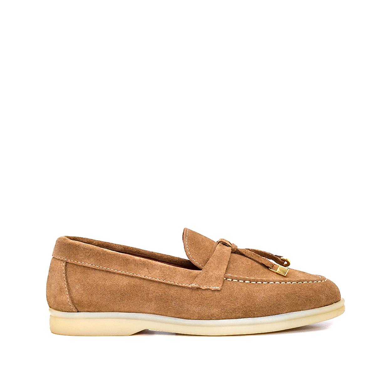 Daphne2 Bej Süet  Kadın Loafer