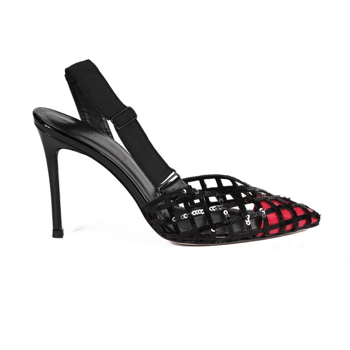 EMİLİA SİYAH RUGAN PULLU KADIN Stiletto & Abiye