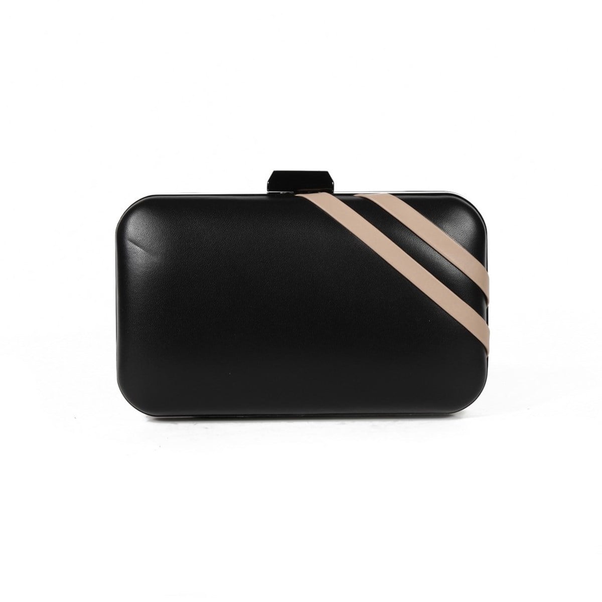 GERANIO SİYAH DERİ BANTLI KADIN ÇANTA