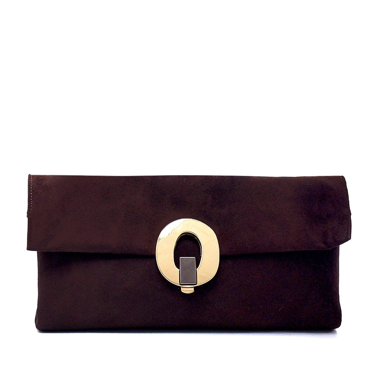 Lıon Kahve Süet Toka Kadın Çanta