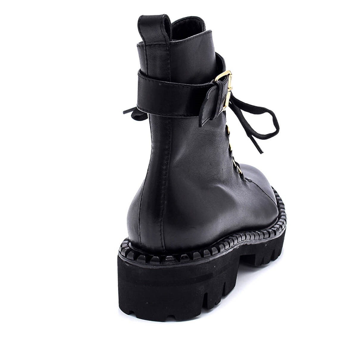 Rayna Siyah Deri  Kadın Düz Bot