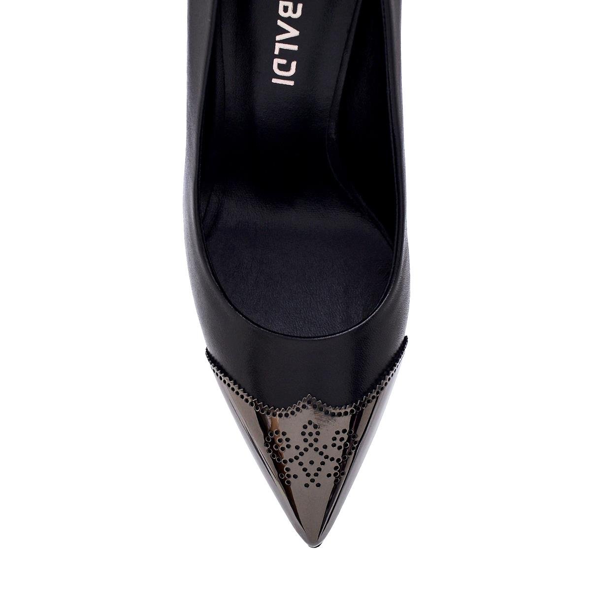 Sılan Siyah Deri  Kadın Stiletto & Abiye