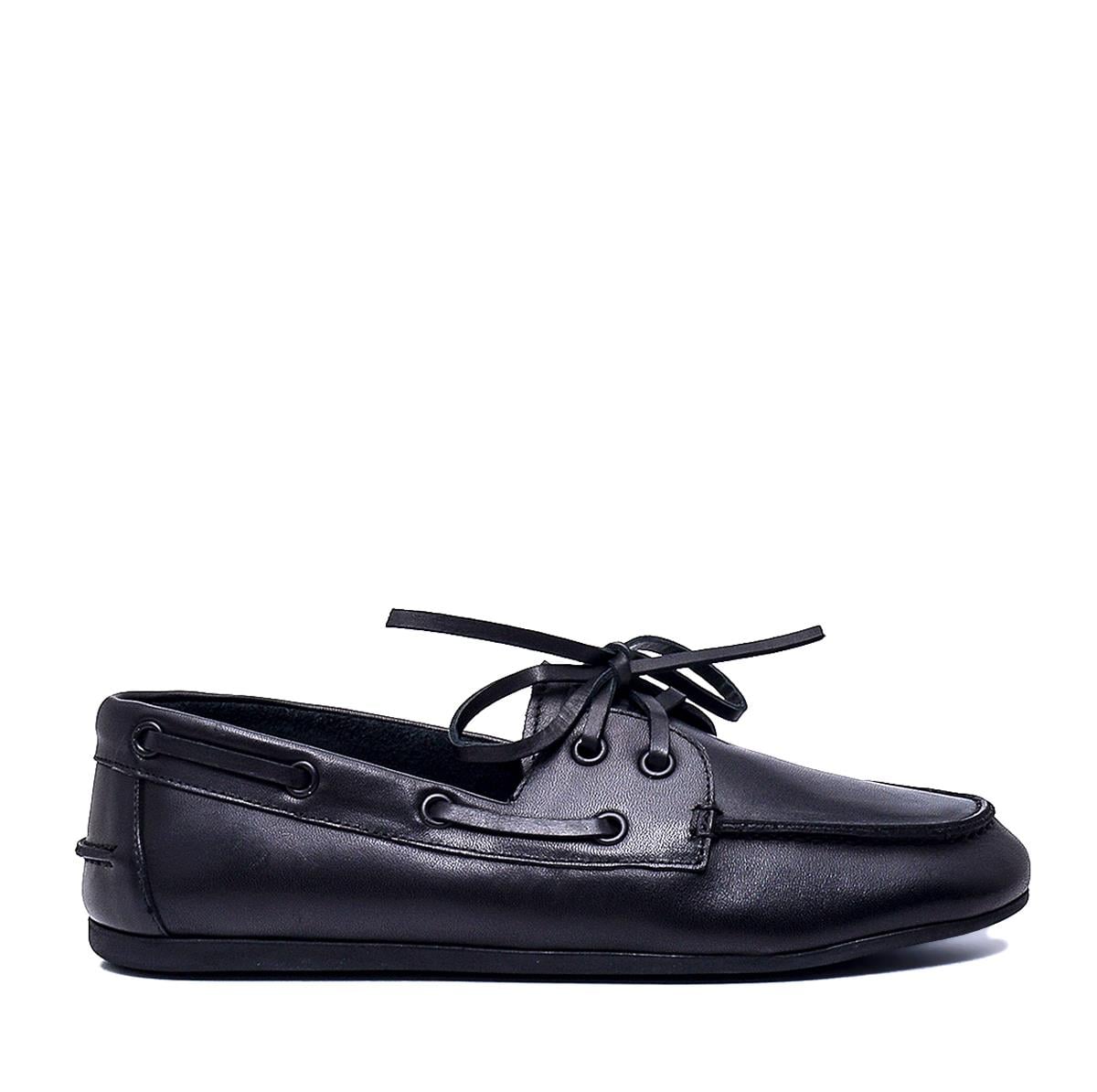 Tokev Siyah Deri  Kadın Loafer