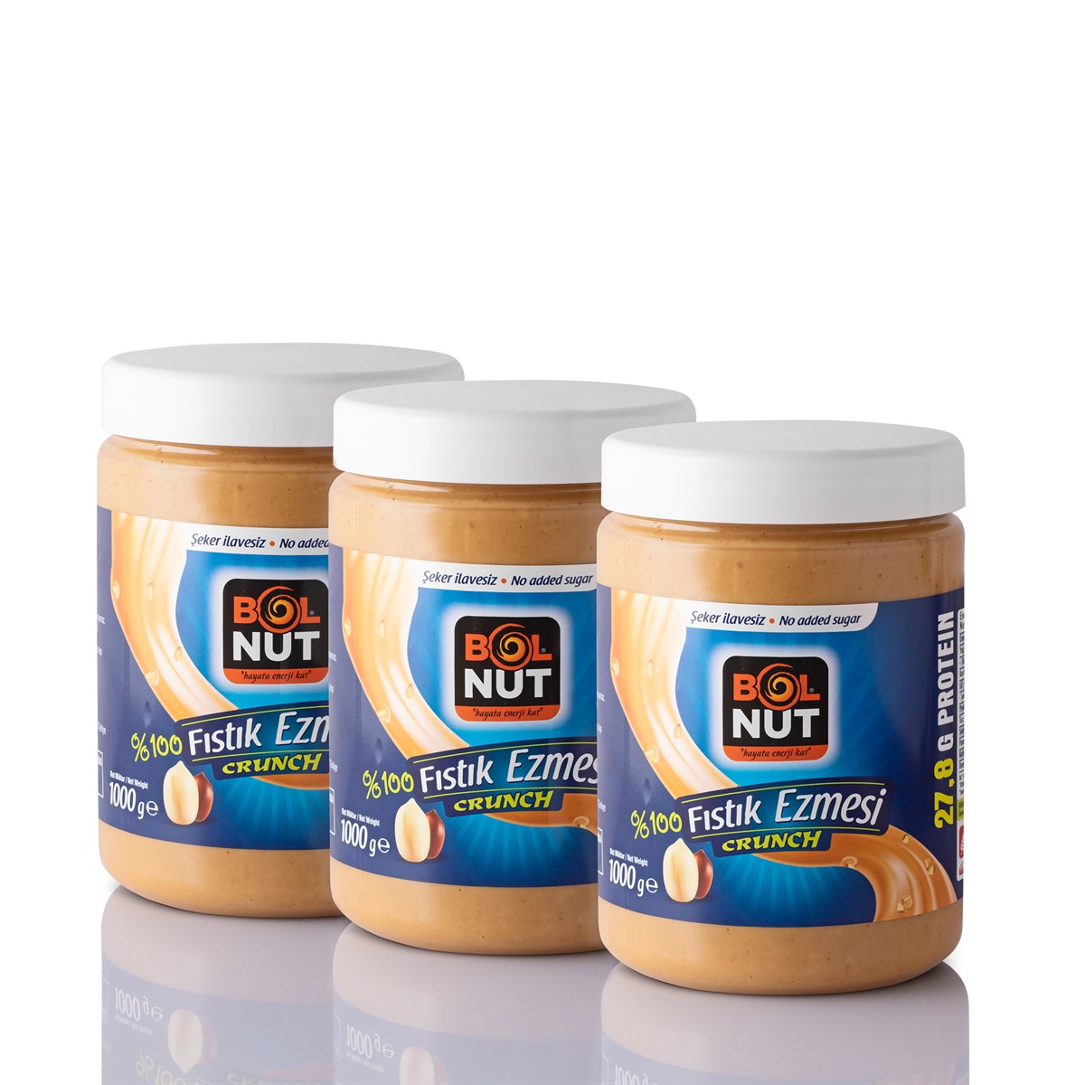 BOLNUT SADE %100 FISTIK EZMESİ 3 ADET 1 KG