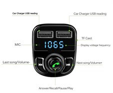 KingShark X8 Bluetooth Araç FM Transmitter Usb Girişli