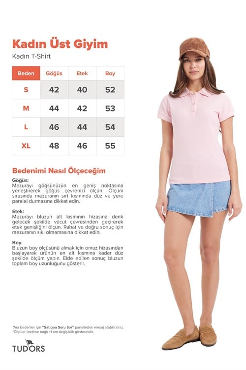 Kadın Slim Fit Dar Kesim %100 Pamuk Polo Yaka Pembe Pike Tişört 