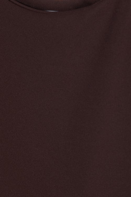 Kadın Slim Fit Dar Kesim Askılı Kare Yaka Sırtı Açık Sandy Kumaş Çıtçıtlı Kahverengi Body