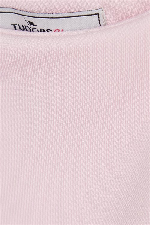 Kadın Slim Fit Dar Kesim Askılı Kare Yaka Sırtı Açık Sandy Kumaş Çıtçıtlı Pembe Body