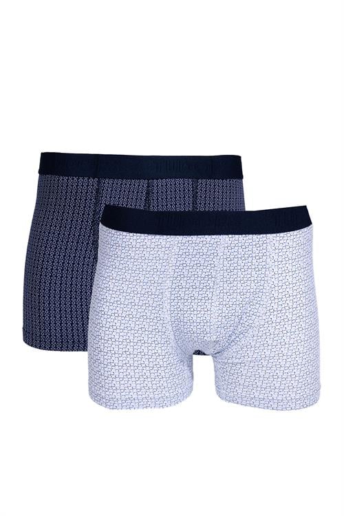 Erkek 2li Pamuk Likralı Premium Seri Esnek Kumaş Boxer