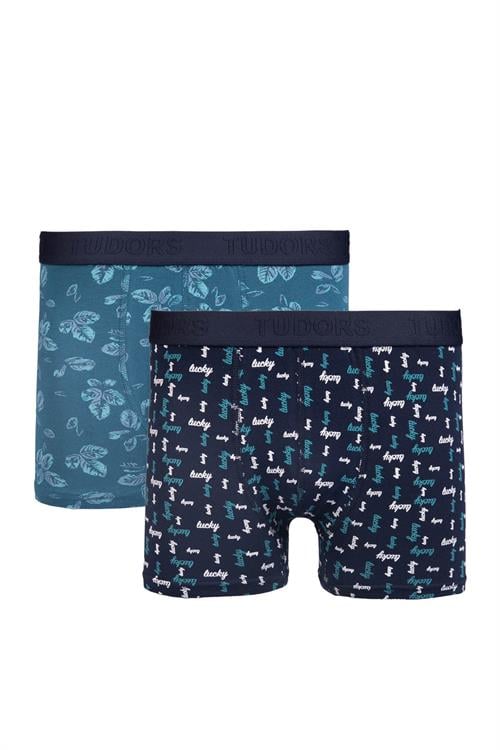 Erkek 2li Pamuk Likralı Premium Seri Esnek Kumaş Boxer
