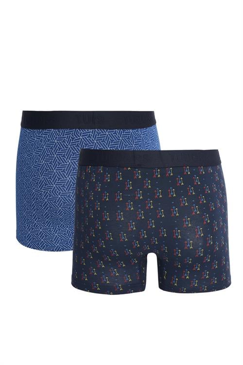 Erkek 2li Pamuk Likralı Premium Seri Esnek Kumaş Boxer