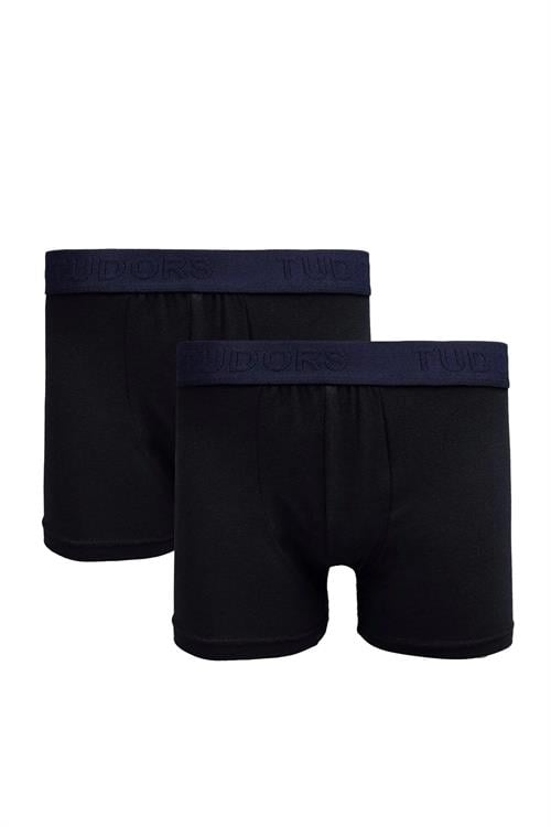 ERkek 2li Pamuklu Likralı Esnek Kumaş Lacivert Boxer