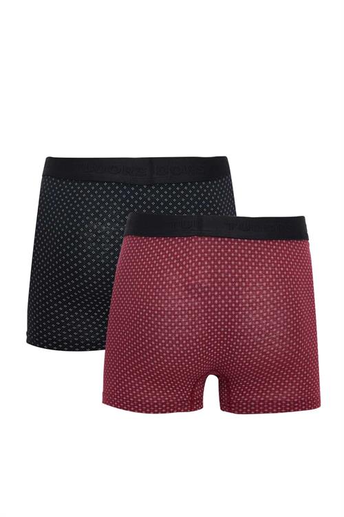 Erkek 2li Pamuklu Likralı Esnek Kumaş Boxer