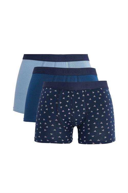 Erkek 3lü Pamuk Likralı Premium Seri Esnek Kumaş Boxer