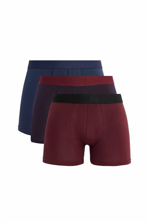 Erkek 3lü Pamuk Likralı Premium Seri Esnek Kumaş Boxer