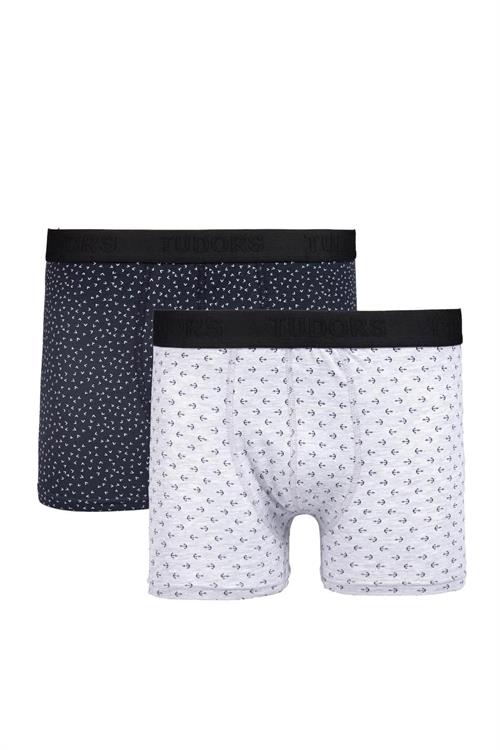 Erkek 10lu Desenli Likralı Pamuklu Esnek Kumaş Premium Seri Boxer