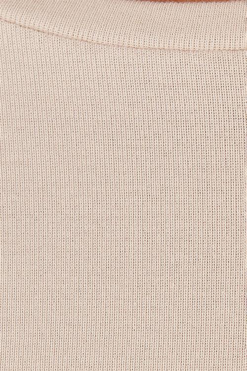 Kadın Slim Fit Modal Kumaş Pamuklu Bisiklet Yaka Taş Bluz