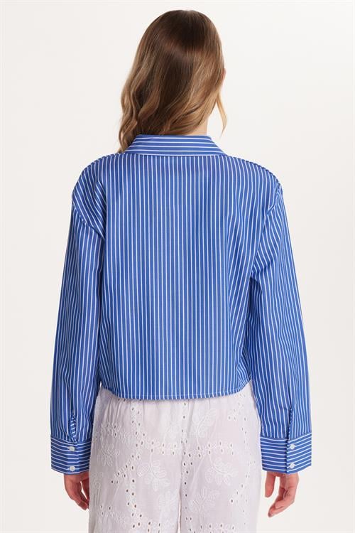 Kadın Slim Fit Dar Kesim Desenli Uzun Kollu Klasik Yaka Gömlek