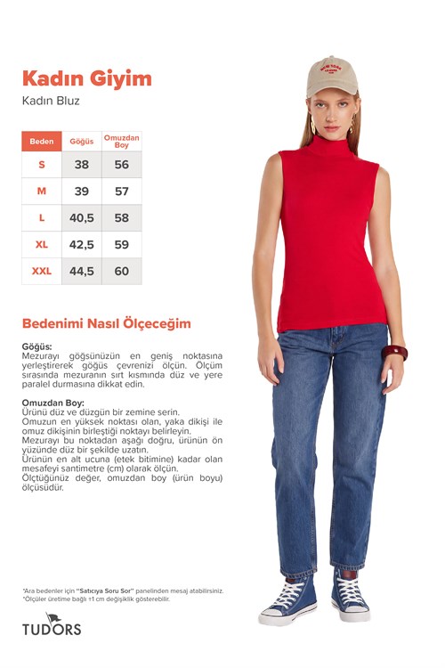 Kadın Regular Fit Klasik Kesim Viskon Kumaş Balıkçı Yaka Sıfır Kol Kırmızı Bluz
