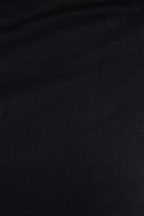 Kadın Regular Fit Klasik Kesim Kısa Kollu Beli Büzgülü Siyah Bluz