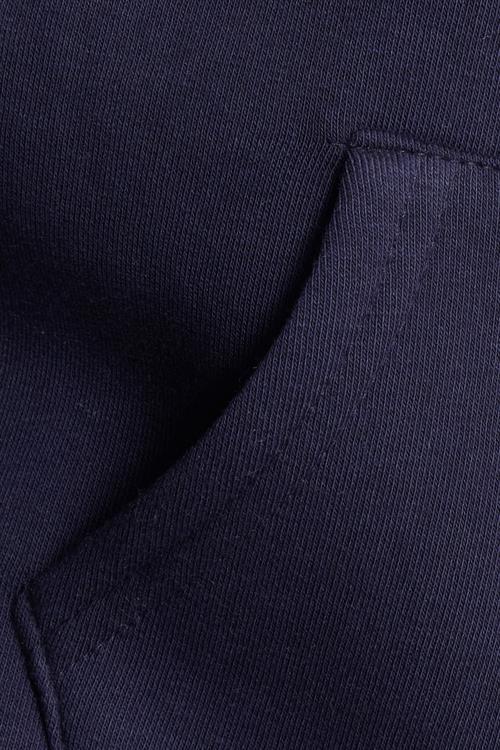 Kadın Slim Fit Dar Kesim Pamuklu Çift Çepli Kapüşonlu Fermuarlı Lacivert Hırka
