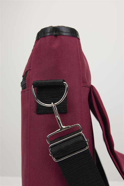 Unisex Ayarlanabilir Çapraz Askılı Bordo Postacı Omuz Çantası